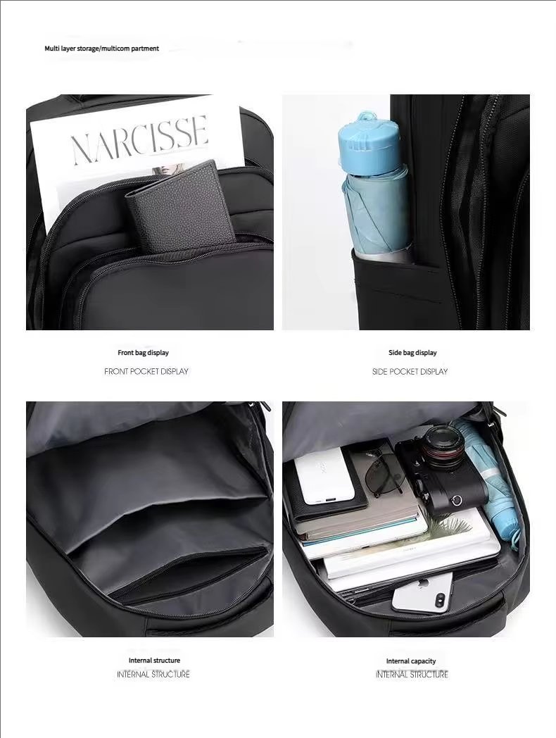 Water-Resistant Business Travel School Nylon Laptop Backpack product detail