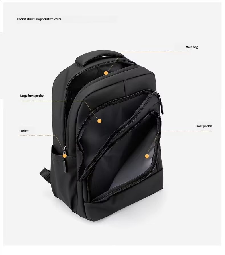 Water-Resistant Business Travel School Nylon Laptop Backpack product detail