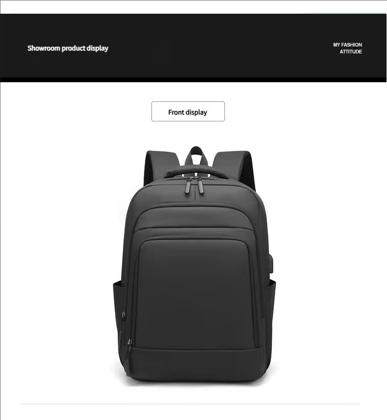 Water-Resistant Business Travel School Nylon Laptop Backpack product detail