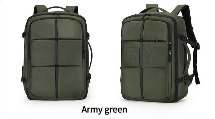 Water-Resistant Large Capacity Expandable USB Business Nylon Laptop Backpack product detail