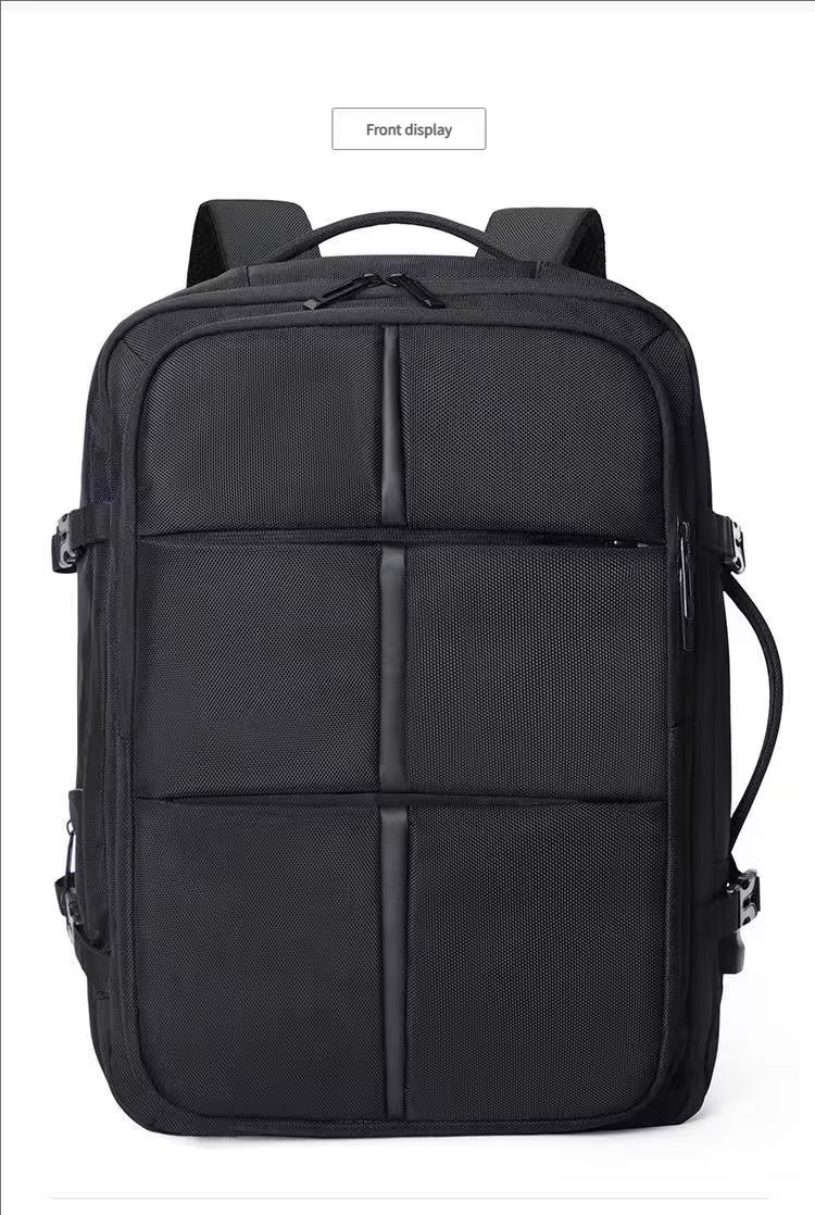 Water-Resistant Large Capacity Expandable USB Business Nylon Laptop Backpack product detail