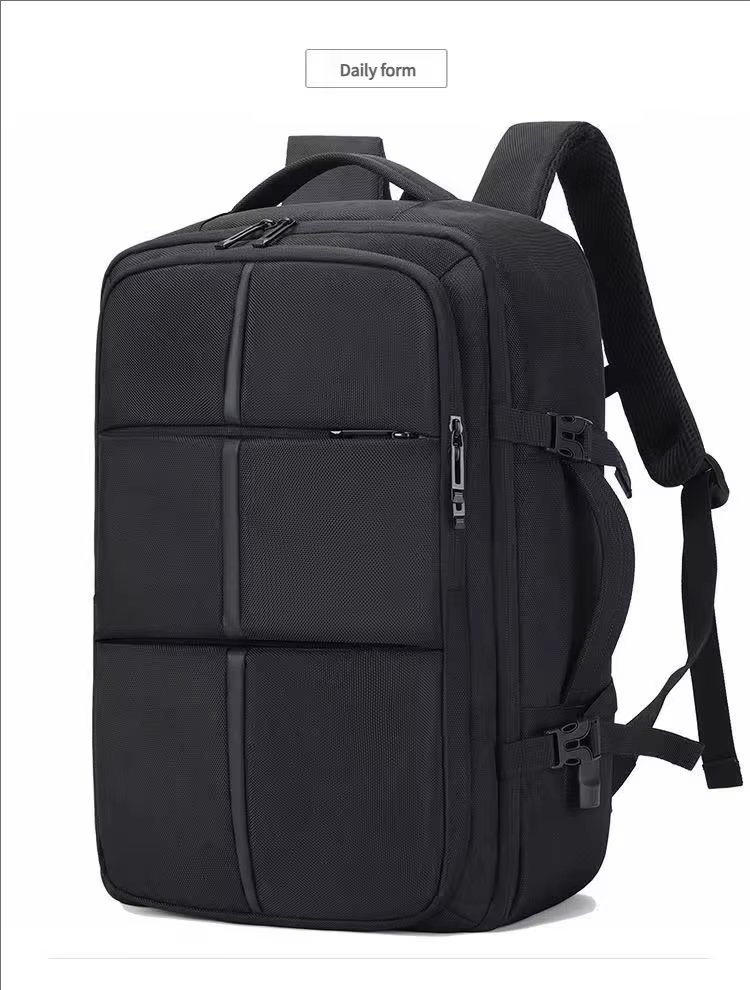 Water-Resistant Large Capacity Expandable USB Business Nylon Laptop Backpack product detail