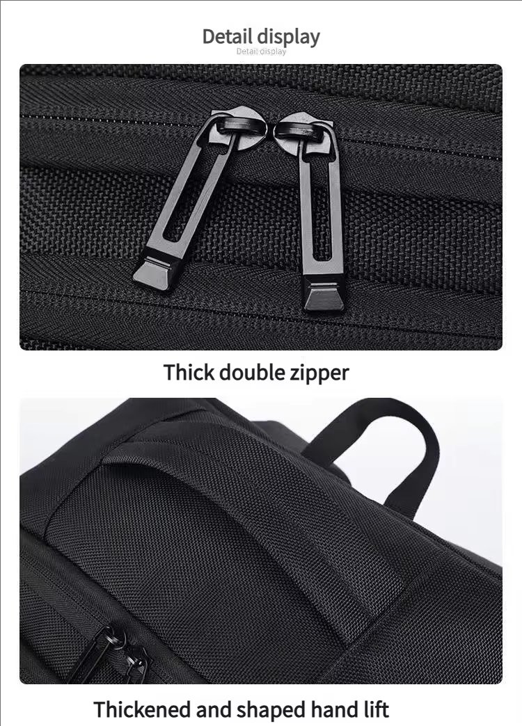 Water-Resistant Large Capacity Expandable USB Business Nylon Laptop Backpack product detail