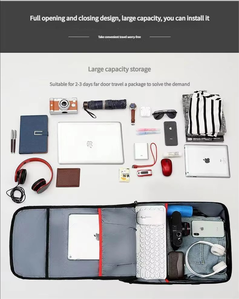 Water-Resistant Large Capacity USB Business Travel Oxford Laptop Backpack product detail