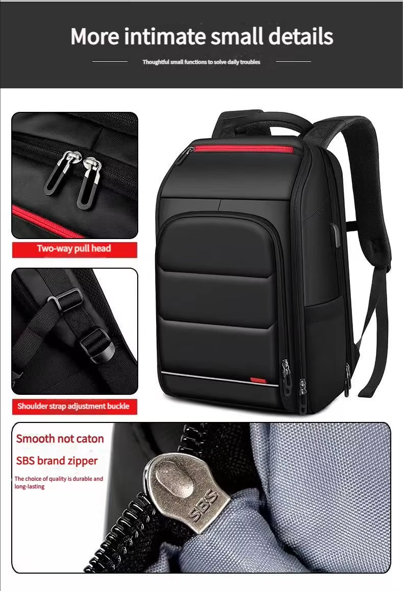 Water-Resistant Large Capacity USB Business Travel Oxford Laptop Backpack product detail