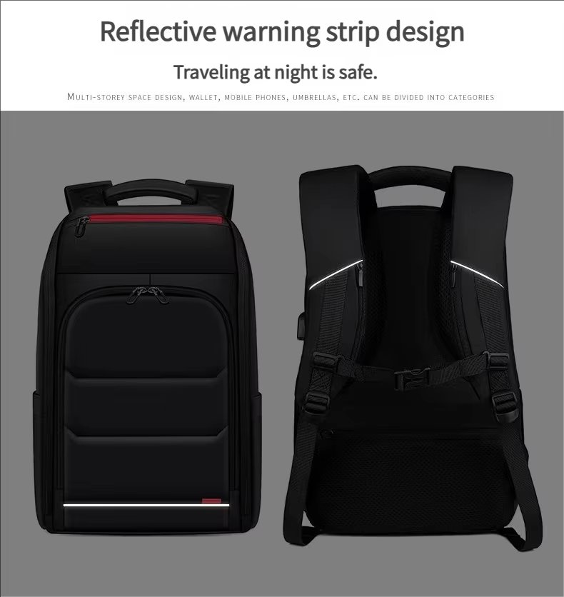 Water-Resistant Large Capacity USB Business Travel Oxford Laptop Backpack product detail