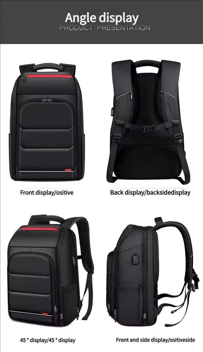 Water-Resistant Large Capacity USB Business Travel Oxford Laptop Backpack product detail