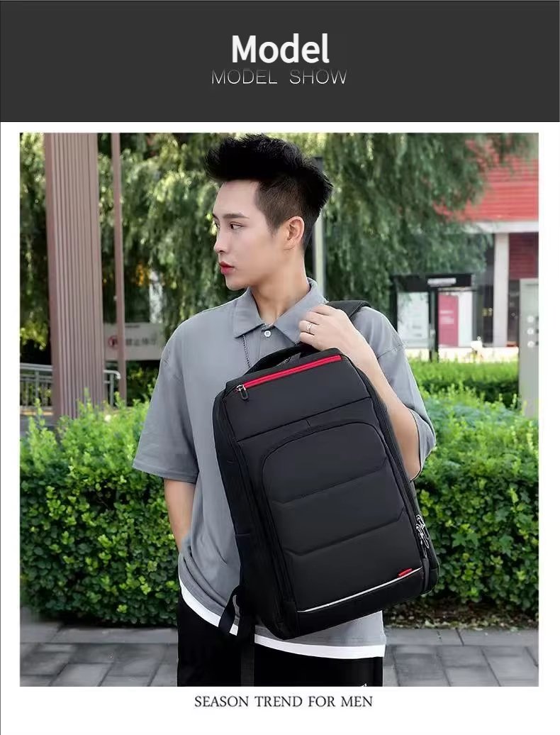 Water-Resistant Large Capacity USB Business Travel Oxford Laptop Backpack product detail