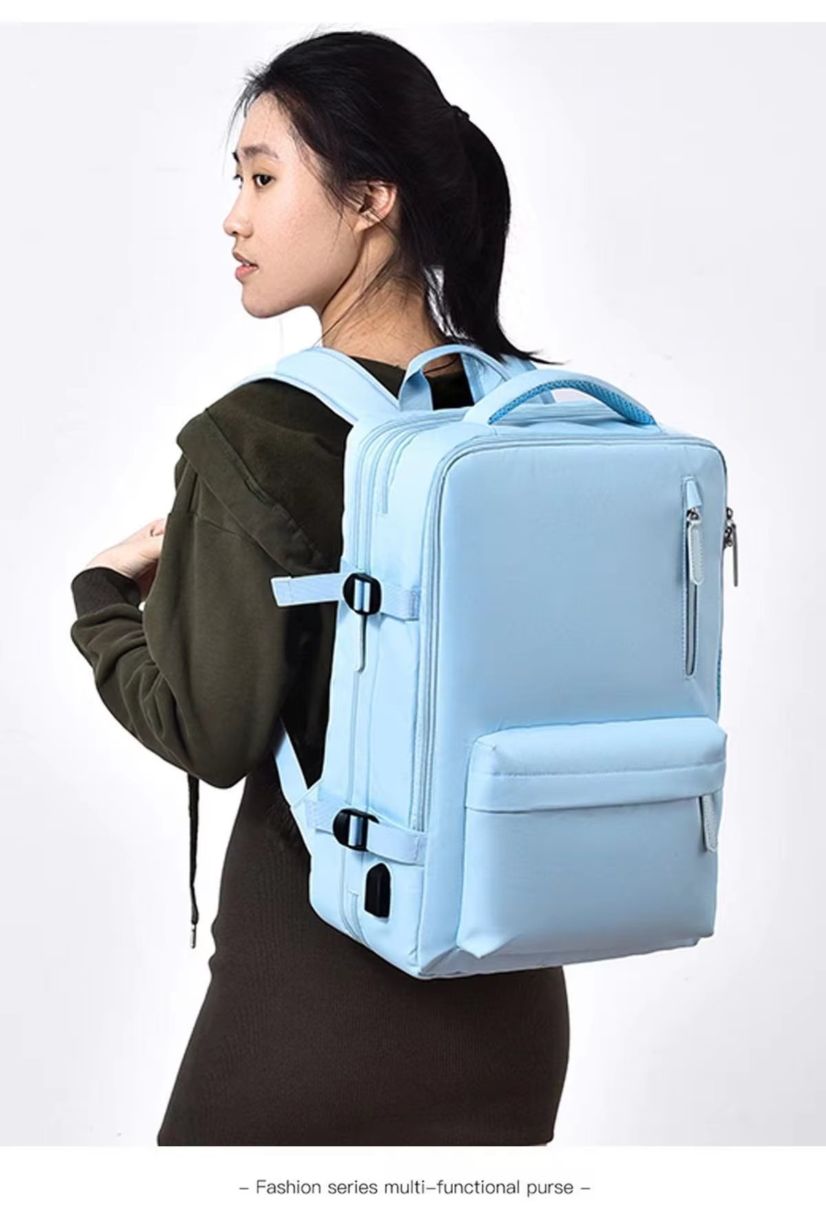 Water-Resistant Large Capacity Expandable USB Modern Oxford Laptop Backpack product detail