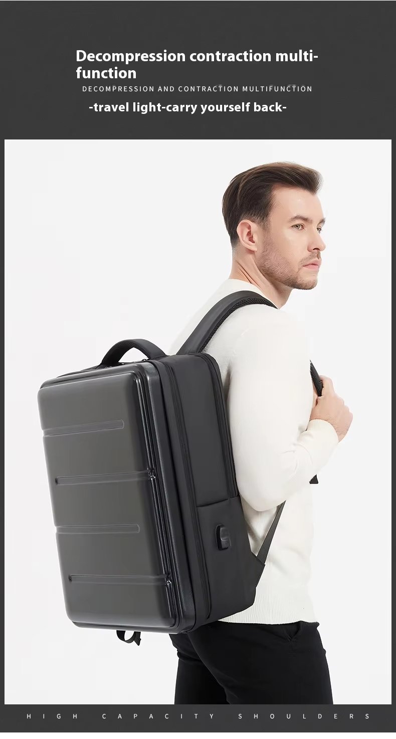 Water-Resistant Business Travel ABS Hard-Shell Backpack product detail