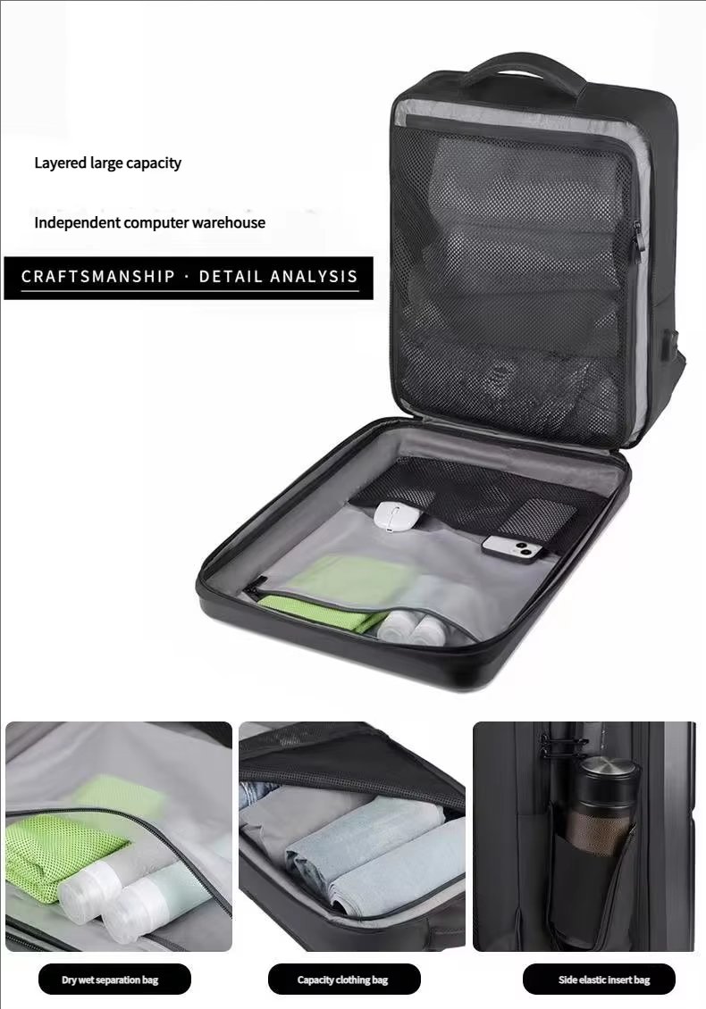 Water-Resistant Business Travel ABS Hard-Shell Backpack product detail