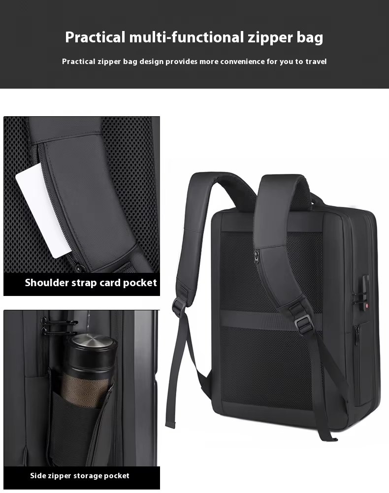Water-Resistant Business Travel ABS Hard-Shell Backpack product detail