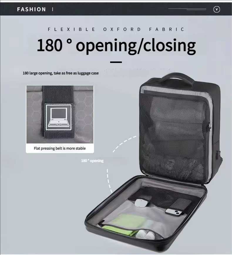 Water-Resistant Business Travel ABS Hard-Shell Backpack product detail