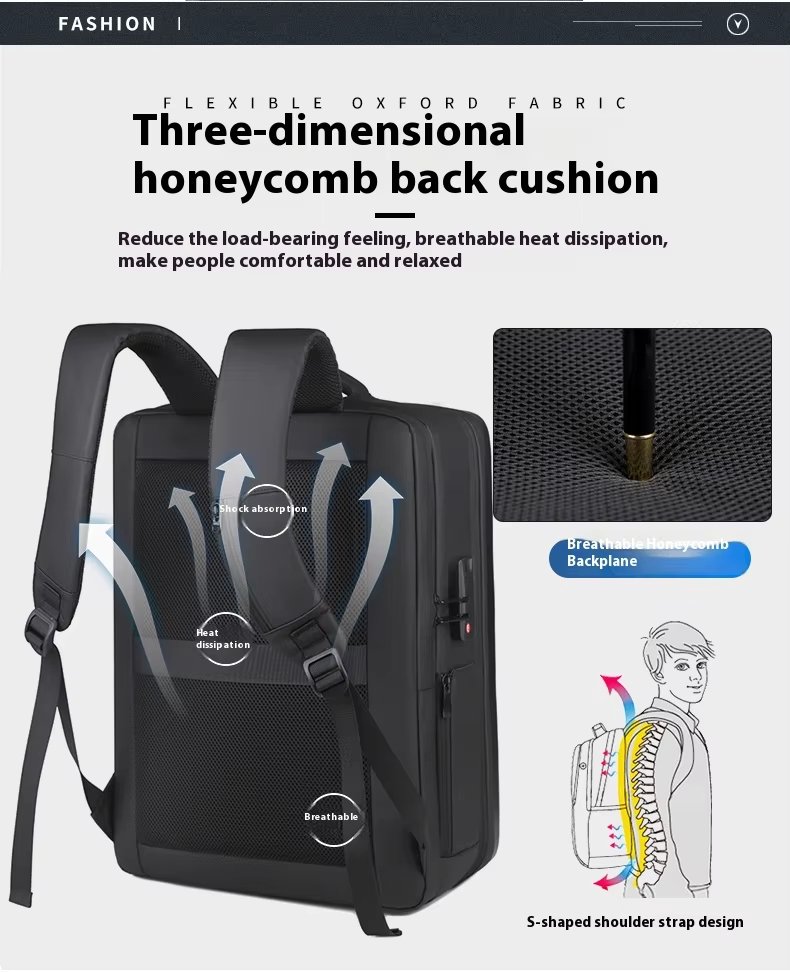 Water-Resistant Business Travel ABS Hard-Shell Backpack product detail