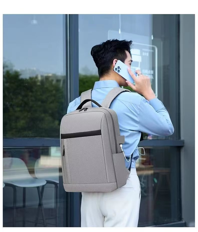 Water-Resistant Large Capacity USB Business Travel Oxford Laptop Backpack product detail