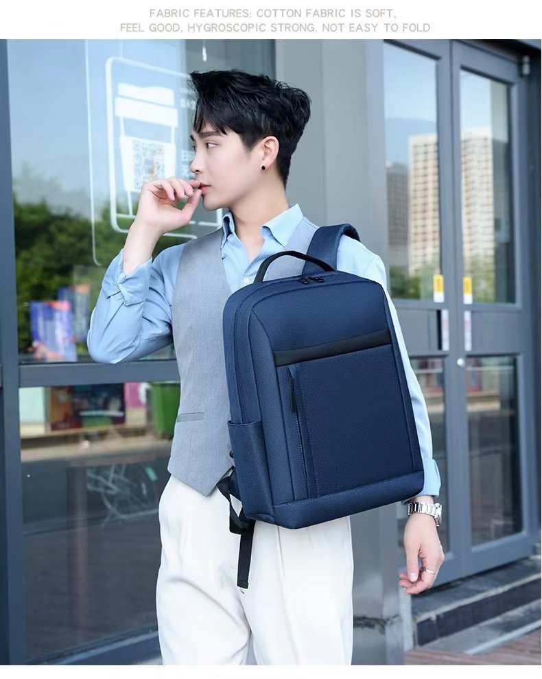 Water-Resistant Large Capacity USB Business Travel Oxford Laptop Backpack product detail