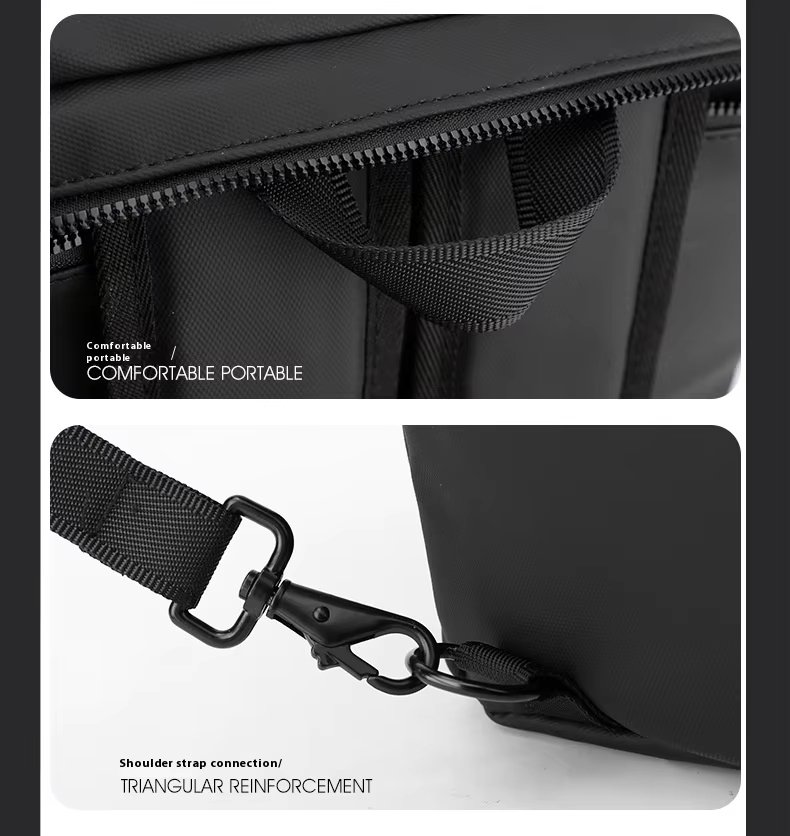 Water-Resistant Large Capacity Business Travel PU Leather Laptop Backpack product detail