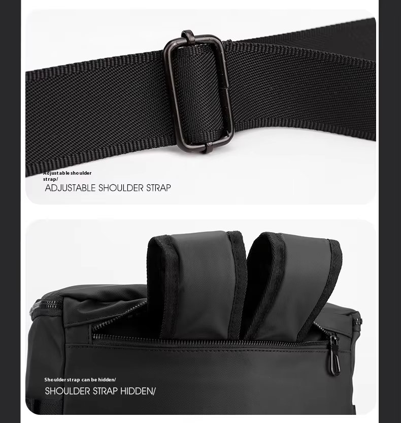 Water-Resistant Large Capacity Business Travel PU Leather Laptop Backpack product detail