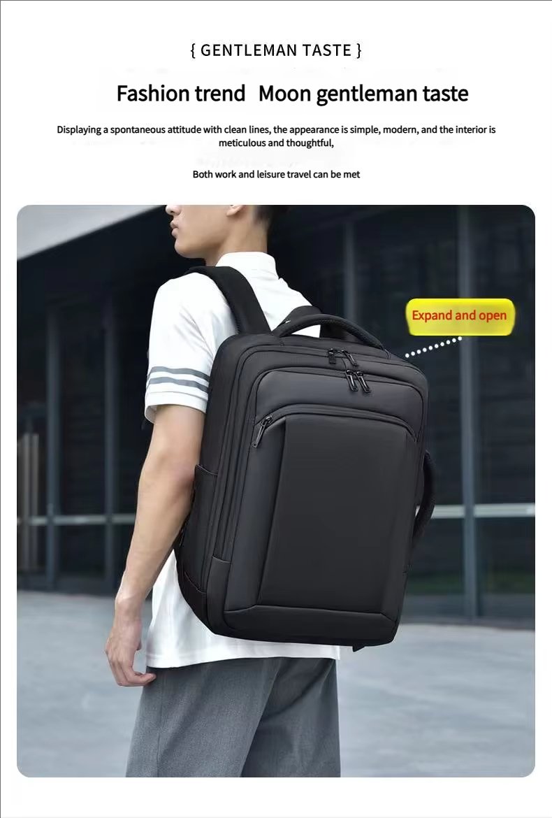 Water-Resistant Large Capacity USB Business Travel Oxford Laptop Backpack product detail