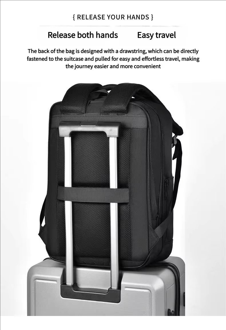 Water-Resistant Large Capacity USB Business Travel Oxford Laptop Backpack product detail