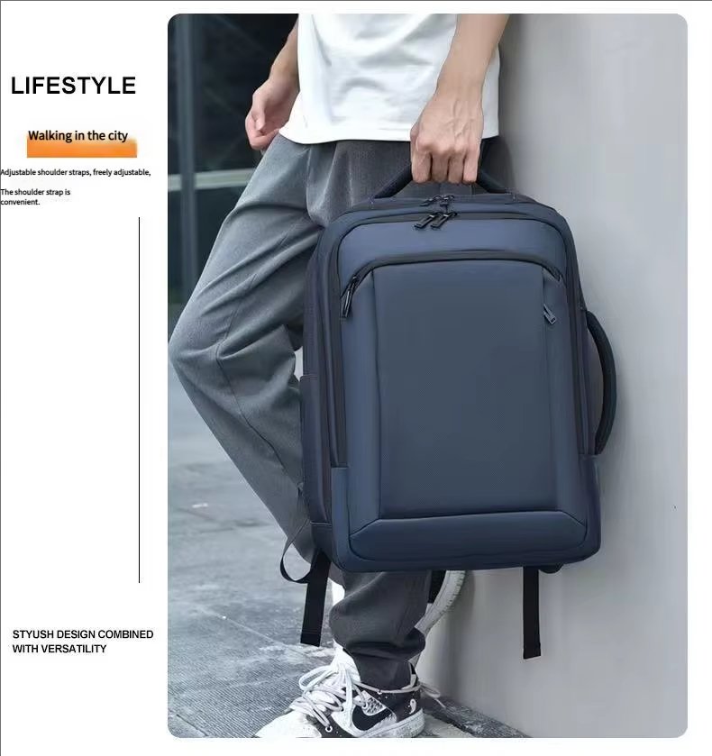 Water-Resistant Large Capacity USB Business Travel Oxford Laptop Backpack product detail