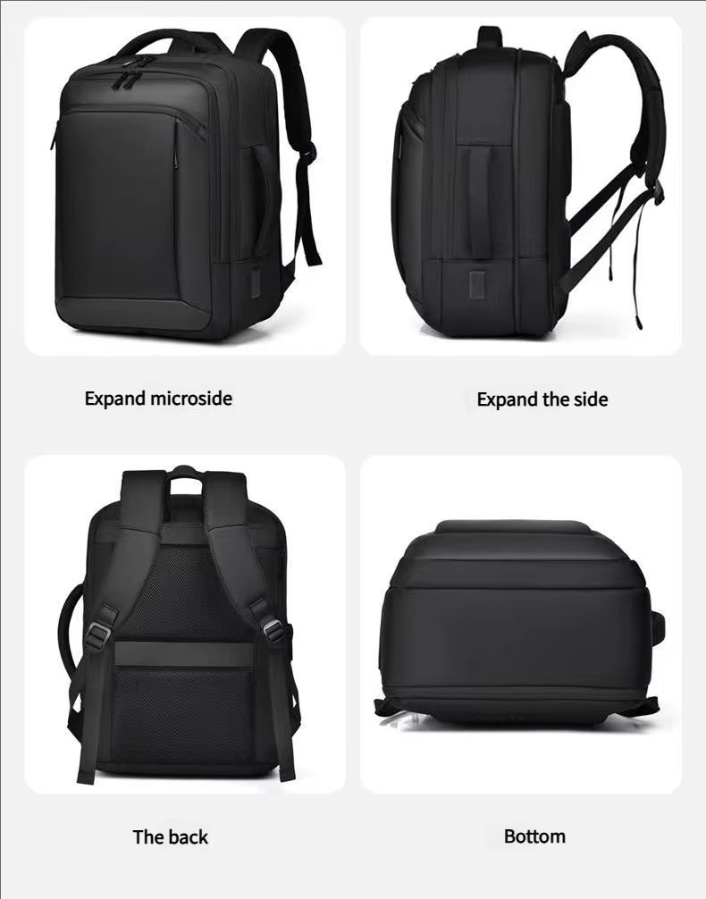 Water-Resistant Large Capacity USB Business Travel Oxford Laptop Backpack product detail