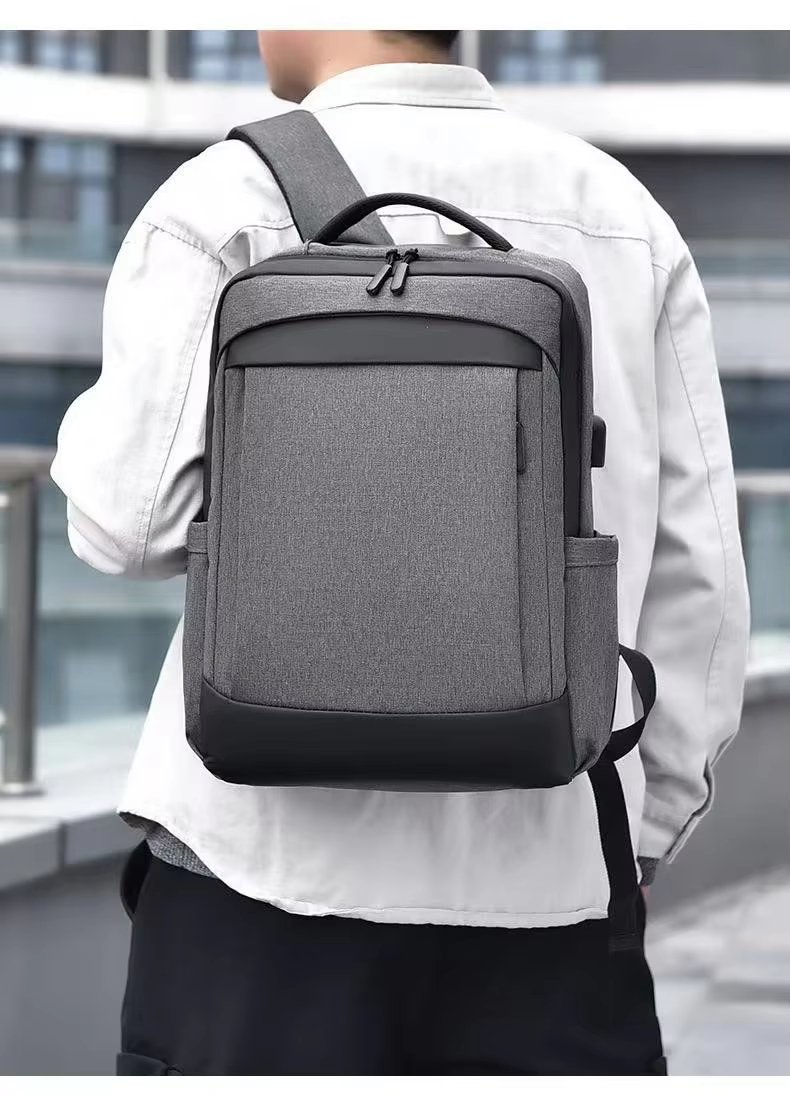 Water-Resistant Large Capacity USB Business Travel Oxford Laptop Backpack product detail