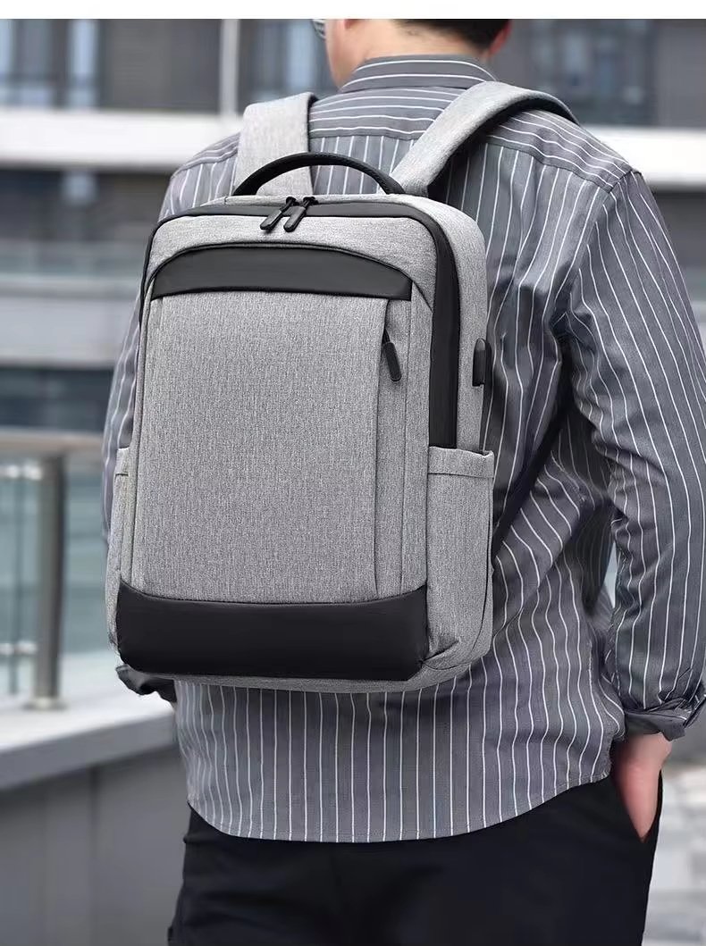 Water-Resistant Large Capacity USB Business Travel Oxford Laptop Backpack product detail