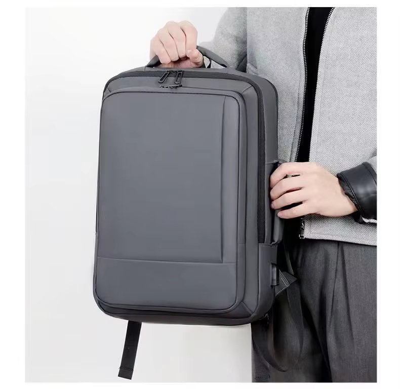 Water-Resistant Large Capacity Expandable USB Business Oxford Laptop Backpack product detail