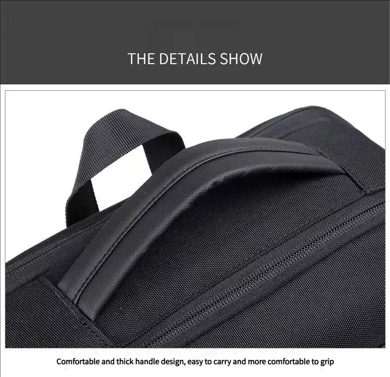 Water-Resistant USB Business Travel School PU Leather Laptop Backpack product detail