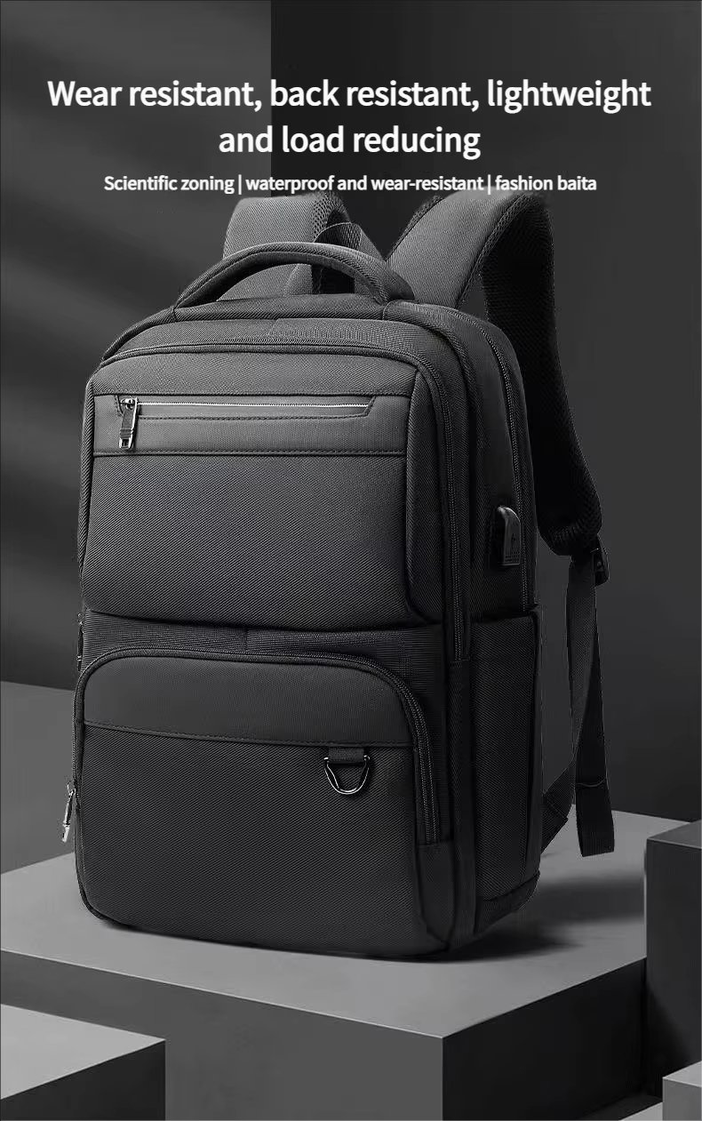 Water-Resistant Large Capacity Business Travel Oxford Laptop Backpack product detail