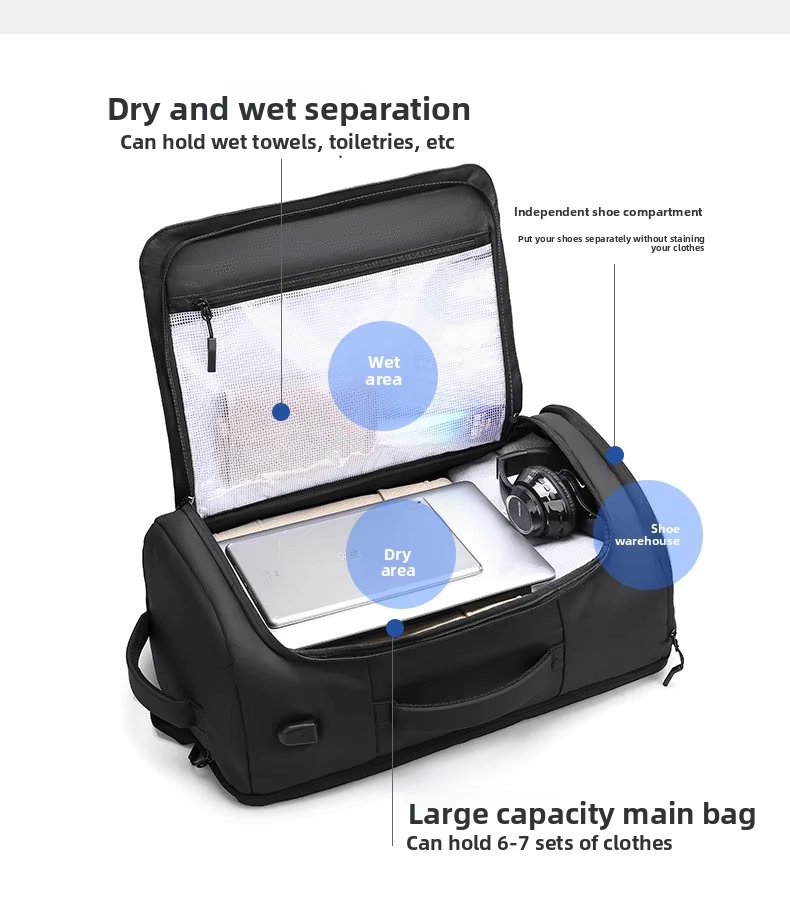 Anti-Theft Water-Resistant Large Capacity USB Travel Oxford Laptop Backpack product detail