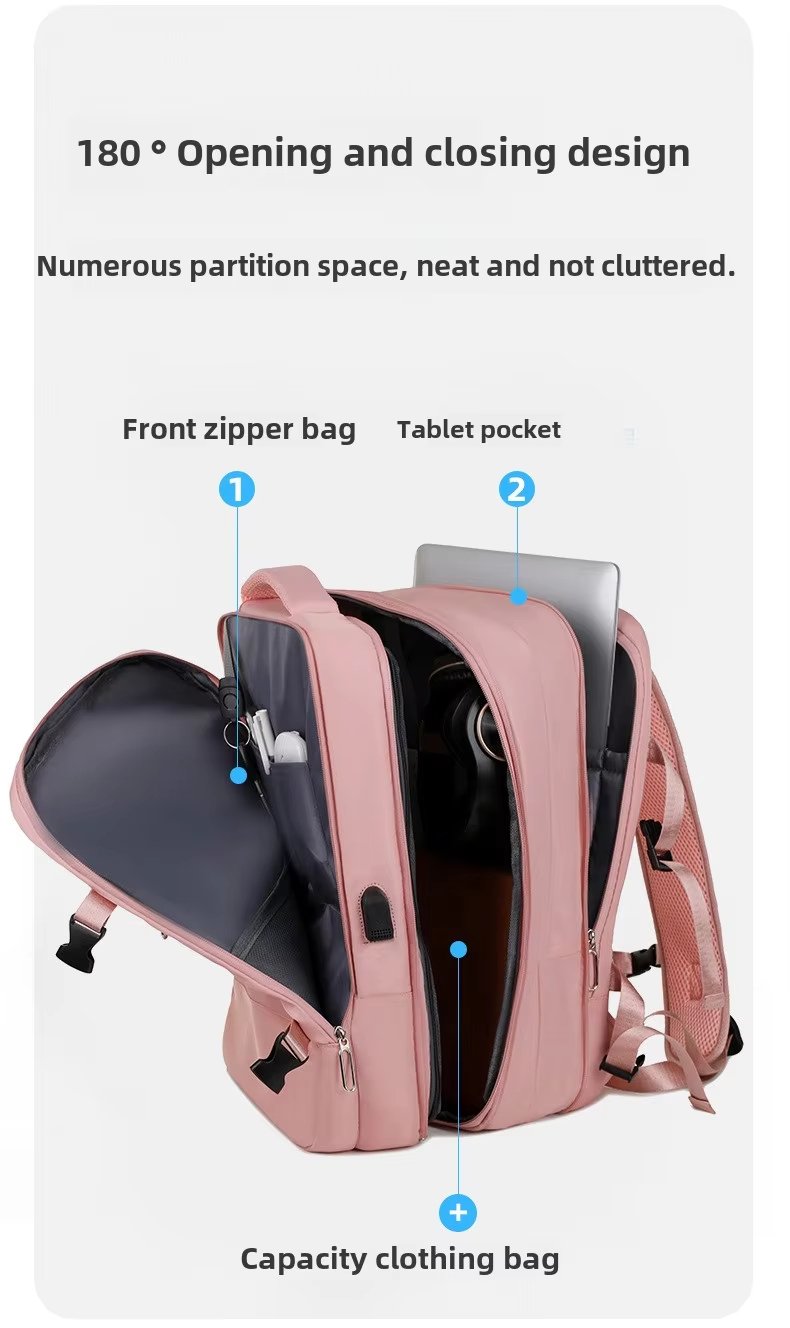 Water-Resistant Large Capacity Expandable Outdoor Business Oxford Laptop Backpack product detail
