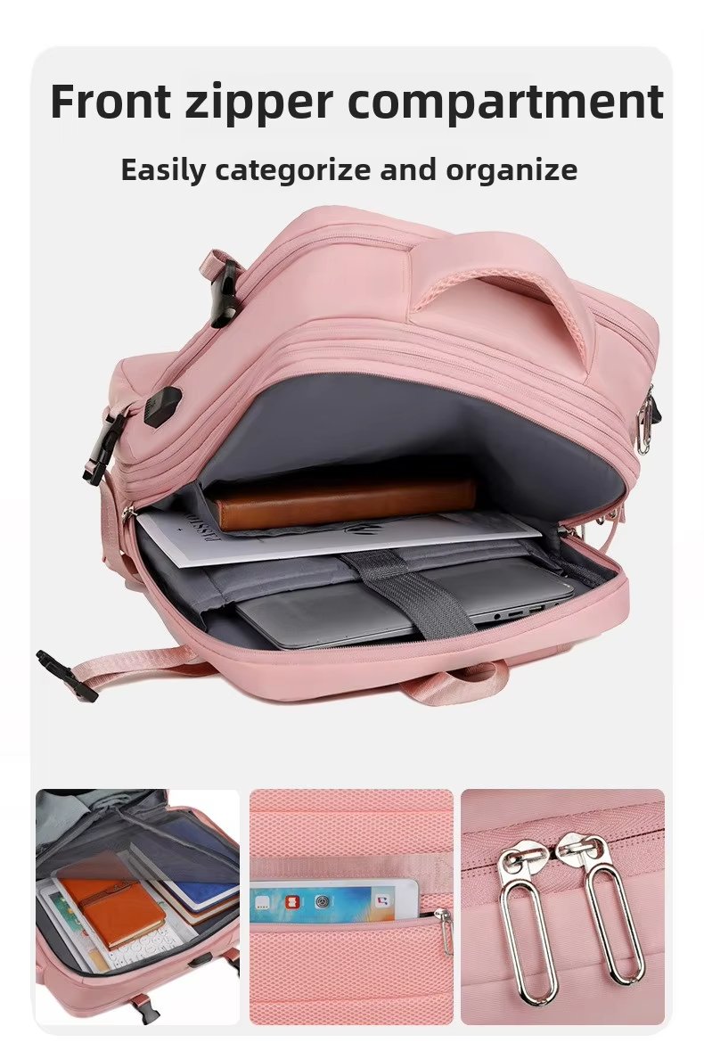Water-Resistant Large Capacity Expandable Outdoor Business Oxford Laptop Backpack product detail
