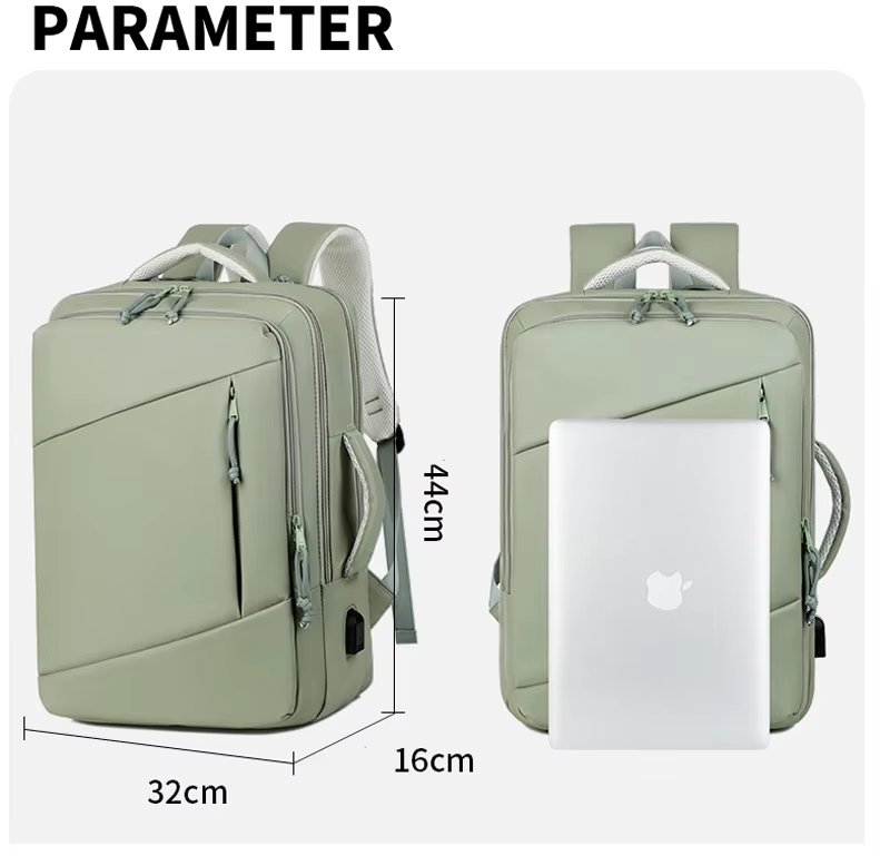 Water-Resistant Large Capacity USB Business Travel Oxford Laptop Backpack product detail