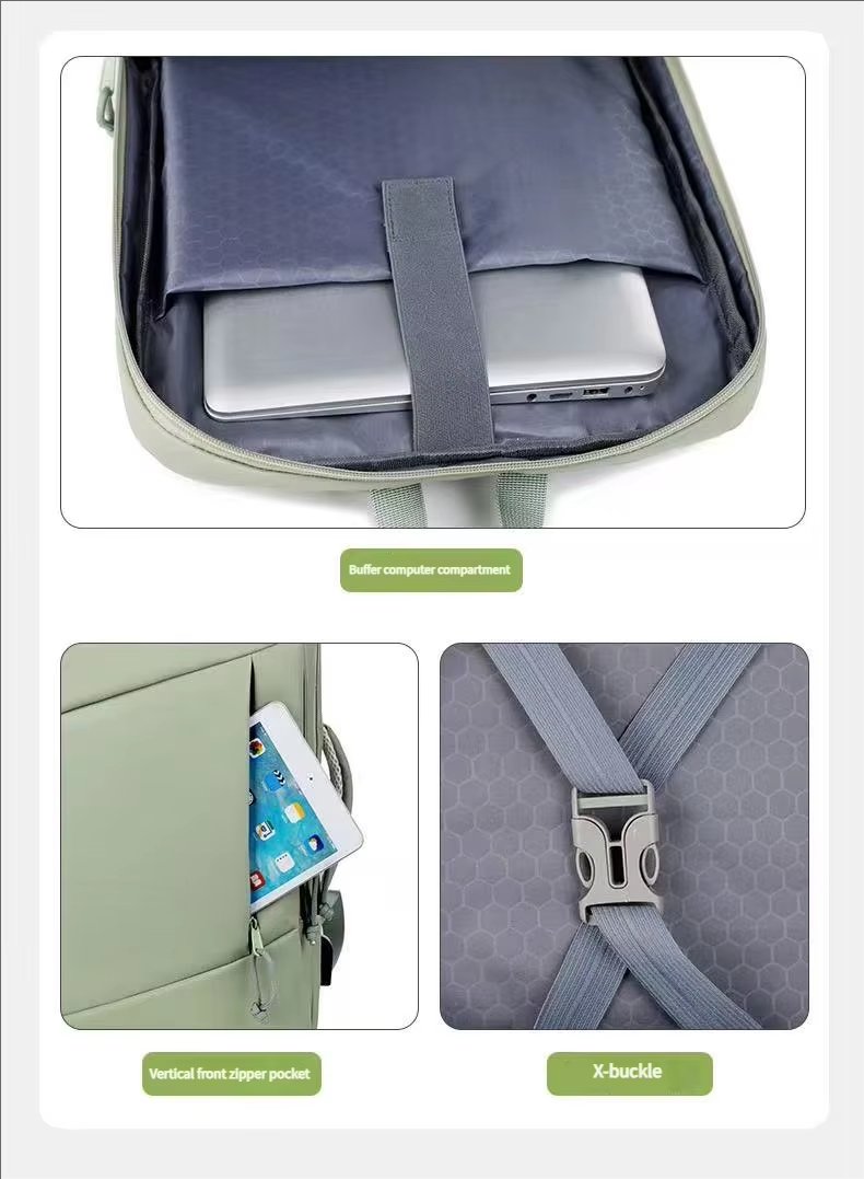 Water-Resistant Large Capacity USB Business Travel Oxford Laptop Backpack product detail