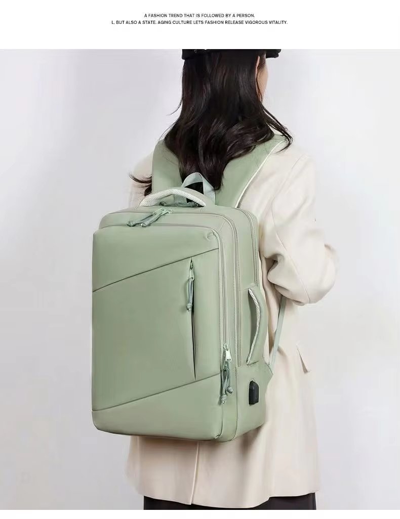 Water-Resistant Large Capacity USB Business Travel Oxford Laptop Backpack product detail