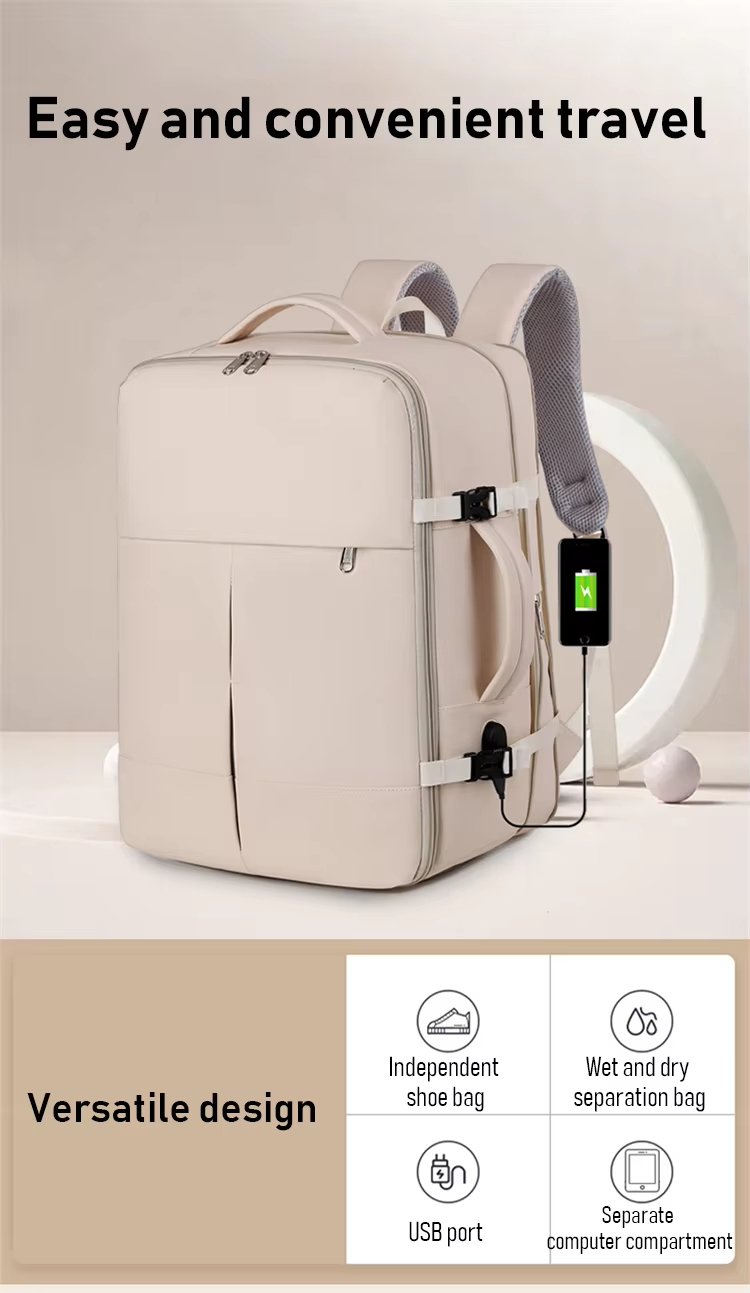 Water-Resistant Large Capacity Expandable USB Outdoor Oxford Laptop Backpack product detail