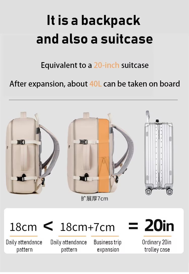 Water-Resistant Large Capacity Expandable USB Outdoor Oxford Laptop Backpack product detail
