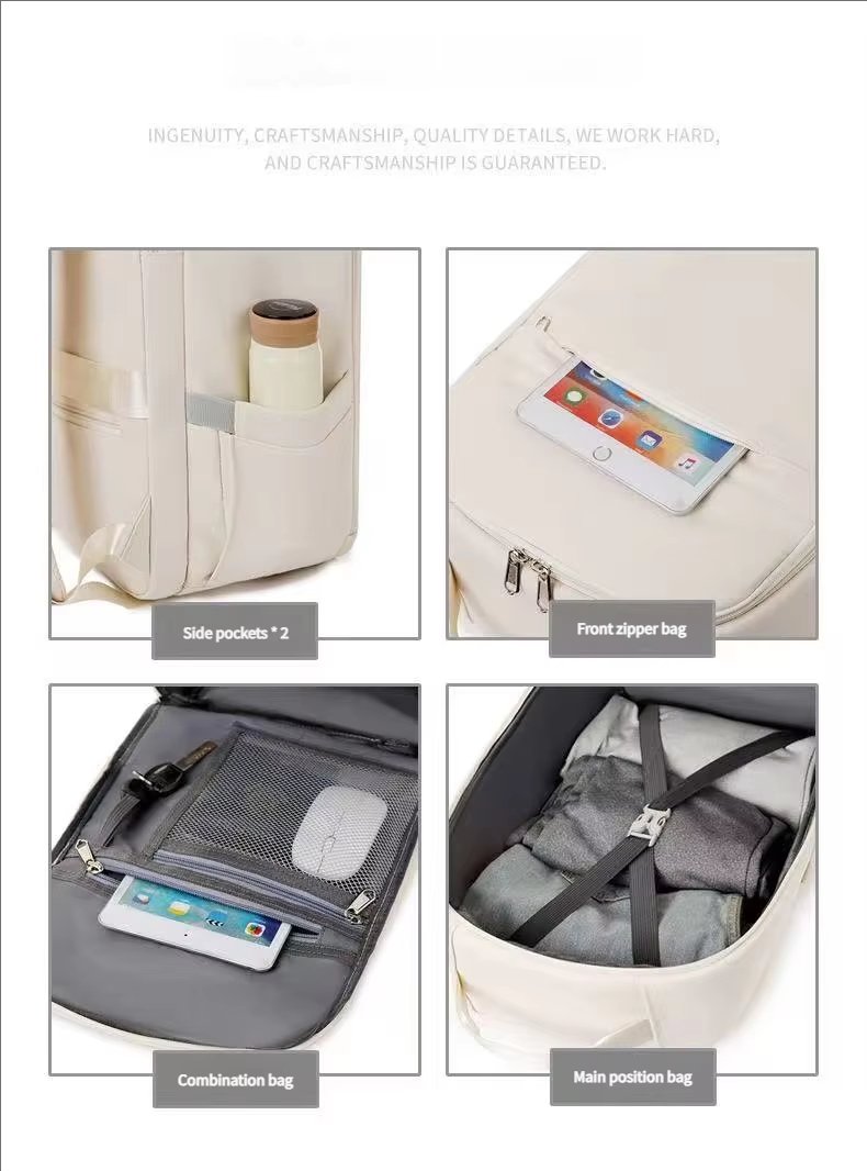 Water-Resistant Large Capacity Business Travel Polyester Laptop Backpack product detail