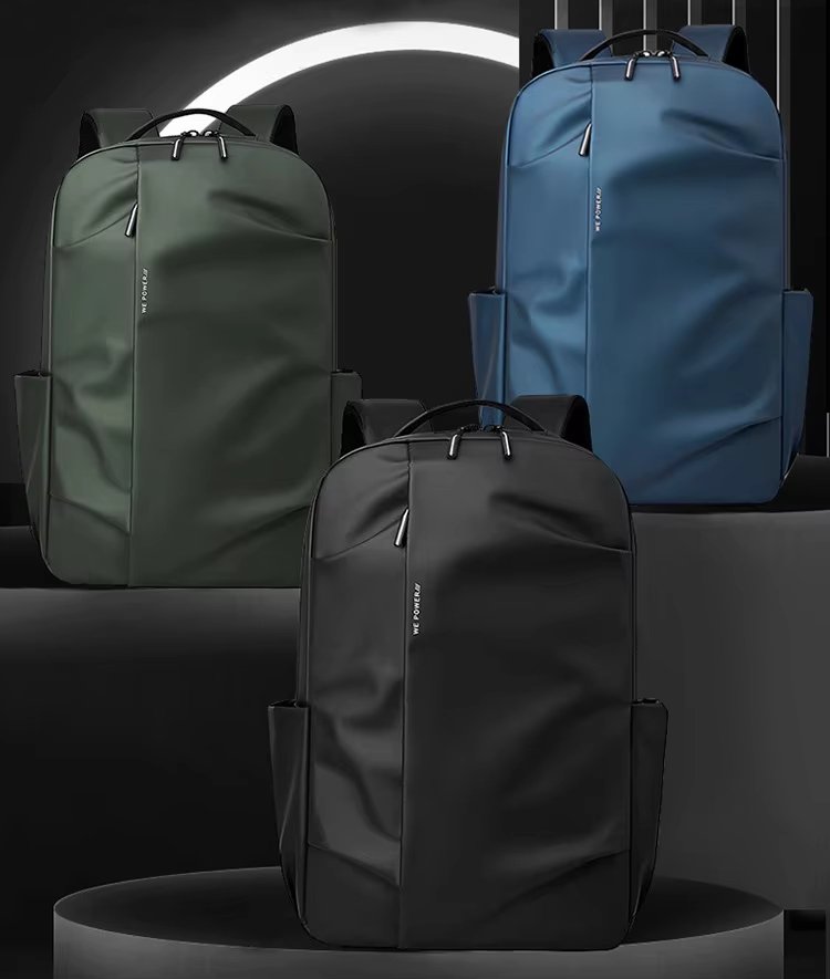 Water-Resistant Large Capacity Business School PU Leather Laptop Backpack product detail