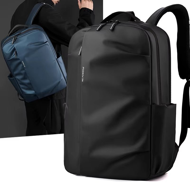 Water-Resistant Large Capacity Business School PU Leather Laptop Backpack product detail