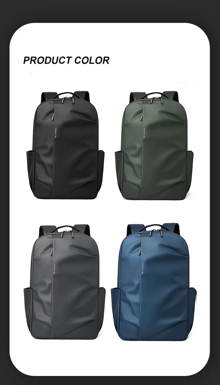 Water-Resistant Large Capacity Business School PU Leather Laptop Backpack product detail