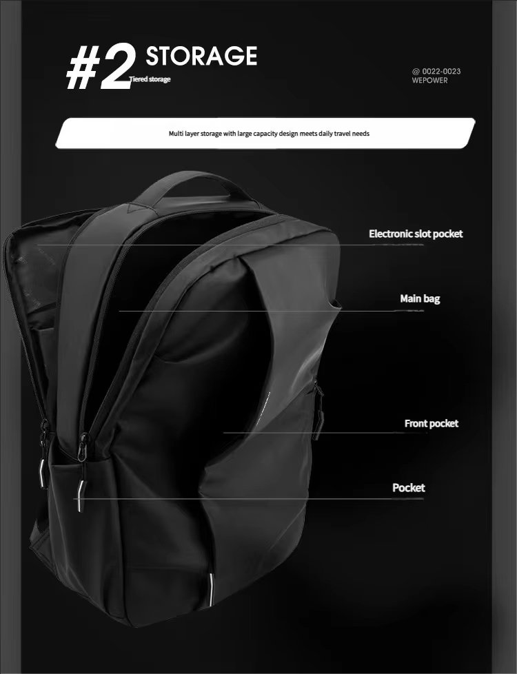 Water-Resistant Large Capacity Business School PU Leather Laptop Backpack product detail