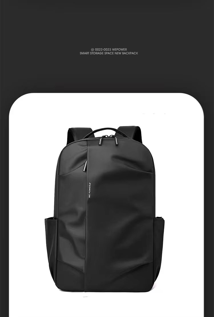 Water-Resistant Large Capacity Business School PU Leather Laptop Backpack product detail