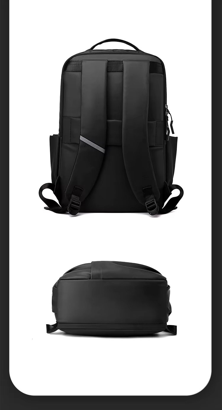 Water-Resistant Large Capacity Business School PU Leather Laptop Backpack product detail