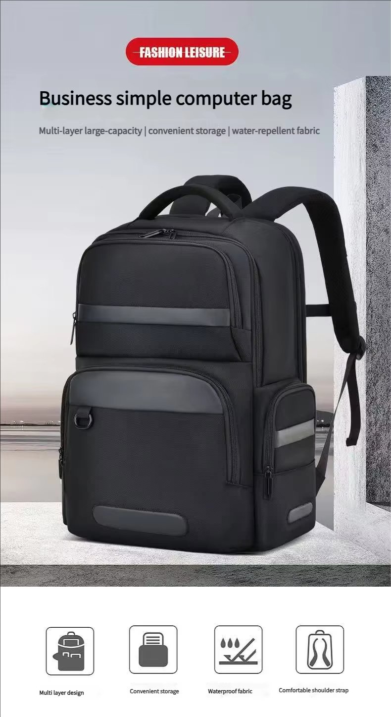 Water-Resistant Large Capacity Business Travel School Oxford Laptop Backpack product detail