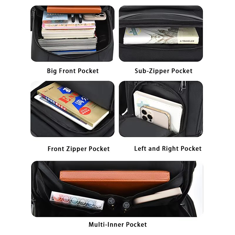 Water-Resistant Large Capacity Business Travel School Oxford Laptop Backpack product detail
