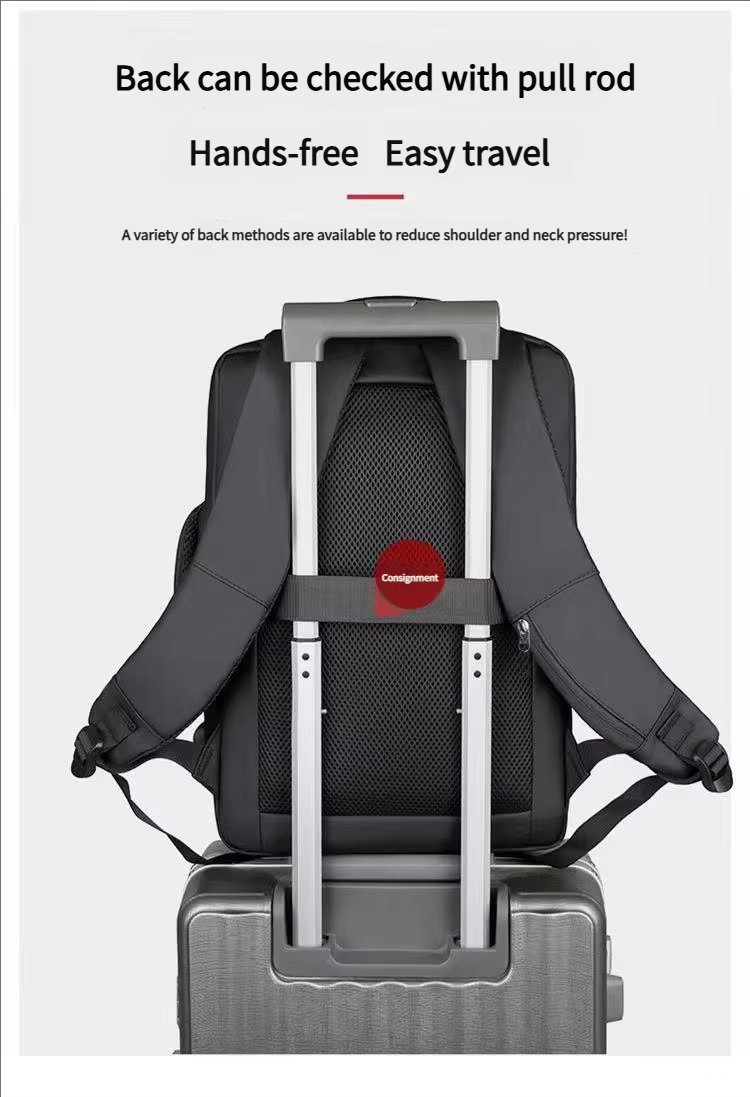 Water-Resistant Large Capacity USB Business School Oxford Laptop Backpack product detail