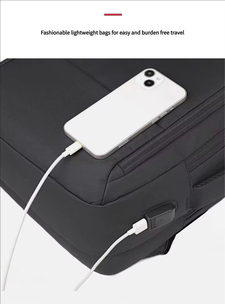 Water-Resistant Large Capacity USB Business School Oxford Laptop Backpack product detail
